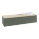 V&B Waschtischunterschrank mit Frontstruktur -Beleuchtung Antao 160x50cm, WBP botti., lea gre. m Lac-3