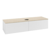 V&B Waschtischunterschrank mit Frontstruktur -Beleuchtung Antao 160x50cm, WBP-farbe botti., glo wh. Lac-3