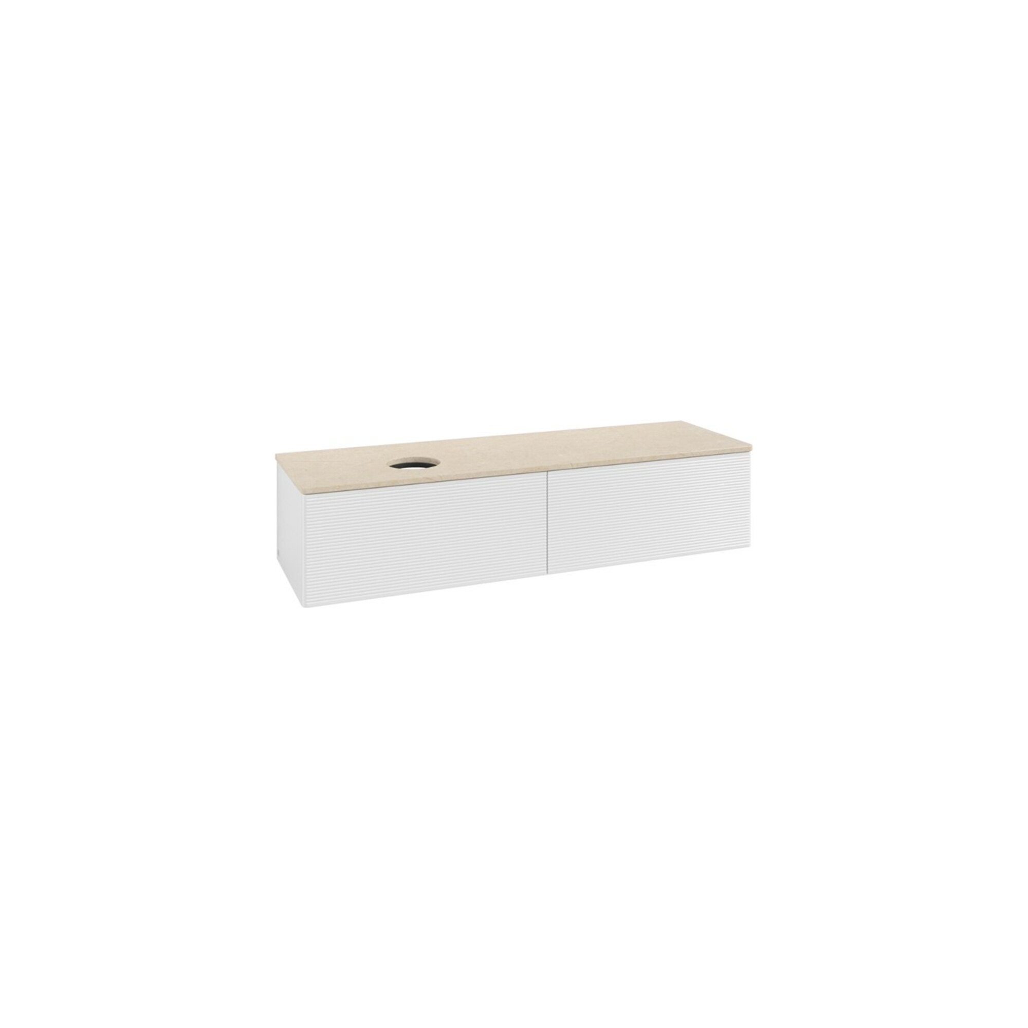 V&B Waschtischunterschrank mit Frontstruktur -Beleuchtung Antao 160x50cm, WBP-farbe botti., glo wh. Lac ; Villeroy & Boch
