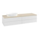 V&B Waschtischunterschrank mit Frontstruktur -Beleuchtung Antao 160x50cm, WBP-farbe botti., glo wh. Lac-1
