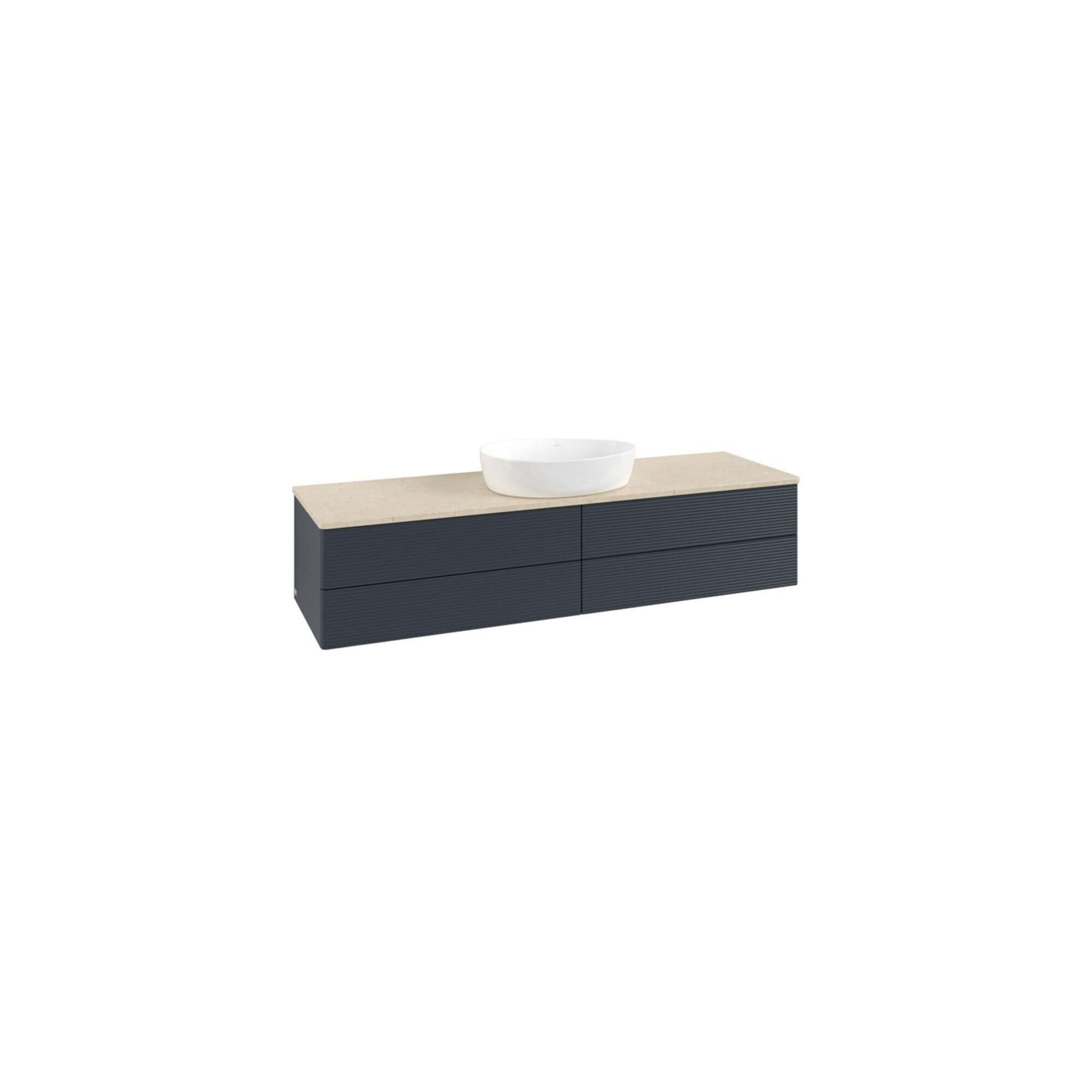 V&B Waschtischunterschrank mit Frontstruktur -Beleuchtung Antao 160x50cm, WBP-farbe botti., md bl. m Lac ; Villeroy & Boch