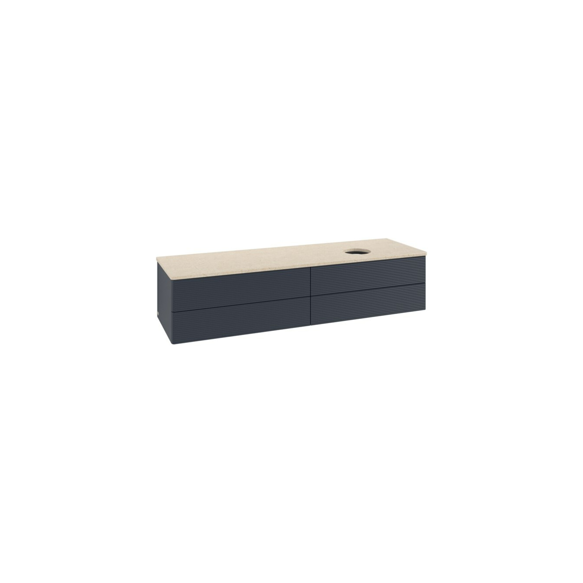 V&B Waschtischunterschrank mit Frontstruktur -Beleuchtung Antao 160x50cm, WBP-farbe botti., md bl. m Lac ; Villeroy & Boch