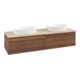 V&B Waschtischunterschrank mit Frontstruktur -Beleuchtung Antao 160x50cm, WBP-farbe botti., warm walnut-1