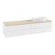 V&B Waschtischunterschrank mit Frontstruktur -Beleuchtung Antao 160x50cm, WBP-farbe botti., wh. m Lac-1
