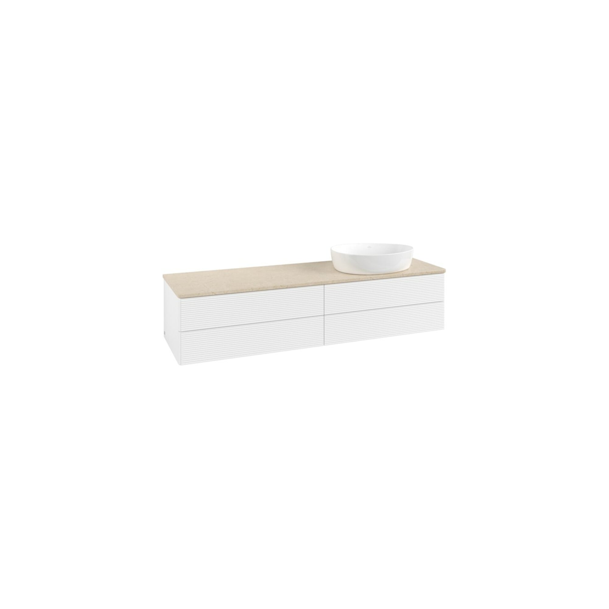 V&B Waschtischunterschrank mit Frontstruktur -Beleuchtung Antao 160x50cm, WBP-farbe botti., wh. m Lac ; Villeroy & Boch