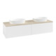 V&B Waschtischunterschrank mit Frontstruktur -Beleuchtung Antao 160x50cm, WBP-farbe botti., wh. m Lac-1