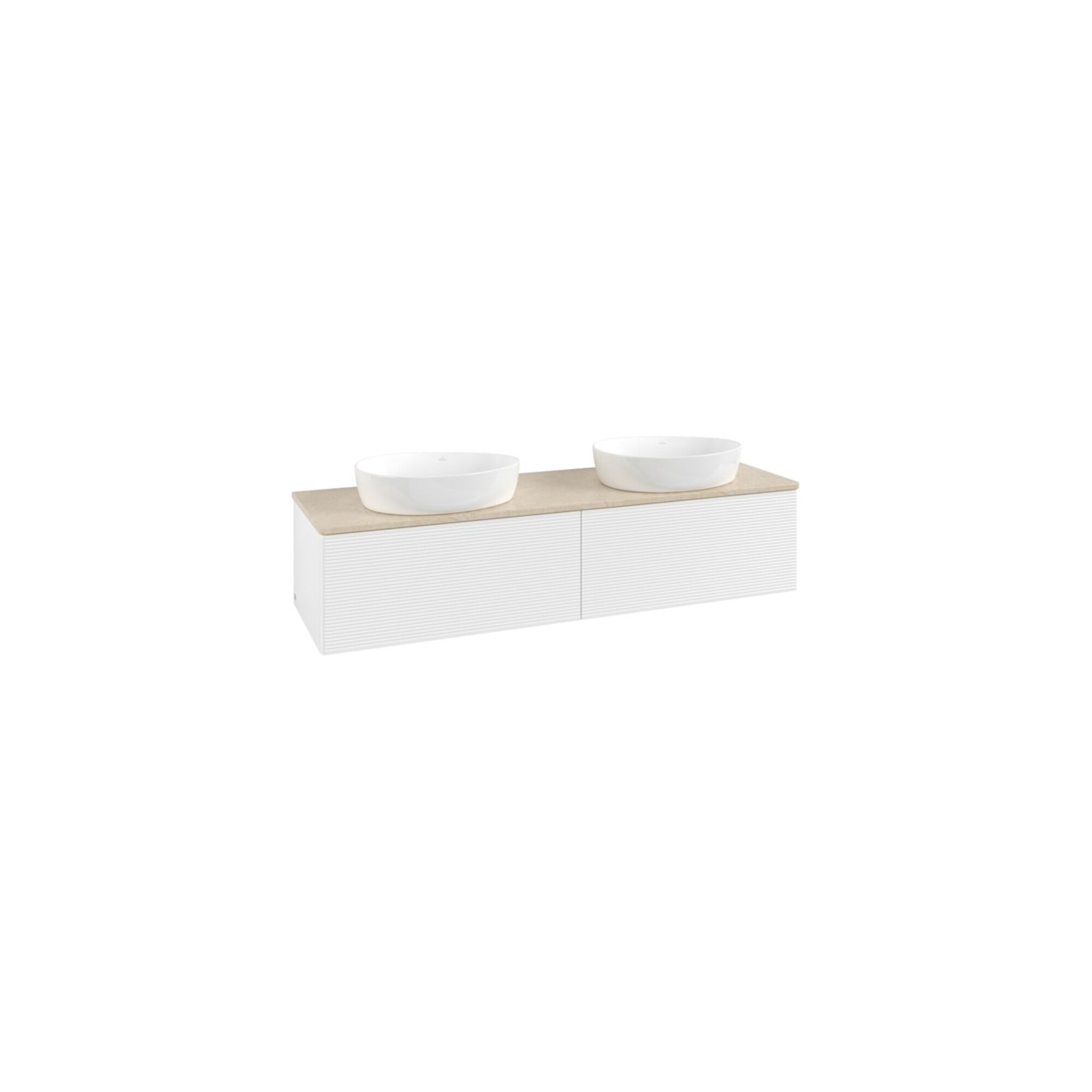 V&B Waschtischunterschrank mit Frontstruktur -Beleuchtung Antao 160x50cm, WBP-farbe botti., wh. m Lac ; Villeroy & Boch