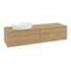 V&B Waschtischunterschrank mit Frontstruktur -Beleuchtung Antao 160x50cm, WBP-farbe honey oak, honey oak-3