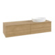 V&B Waschtischunterschrank mit Frontstruktur -Beleuchtung Antao 160x50cm, WBP-farbe honey oak, honey oak-3
