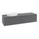 V&B Waschtischunterschrank mit Frontstruktur -Beleuchtung Antao 160x50cm, WBP-farbe Lac, Anthrac. m Lac-4