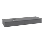 V&B Waschtischunterschrank mit Frontstruktur -Beleuchtung Antao 160x50cm, WBP-farbe Lac, Anthrac. m Lac-3