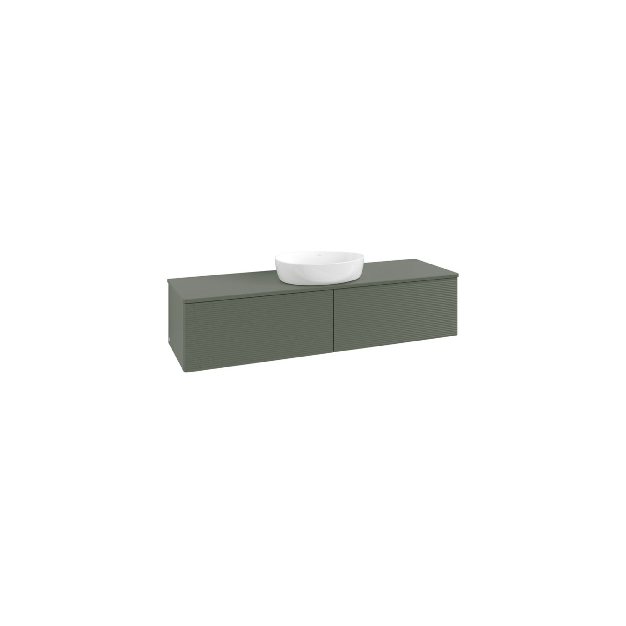 V&B Waschtischunterschrank mit Frontstruktur -Beleuchtung Antao 160x50cm, WBP-farbe Lac, lea gre. m Lac ; Villeroy & Boch