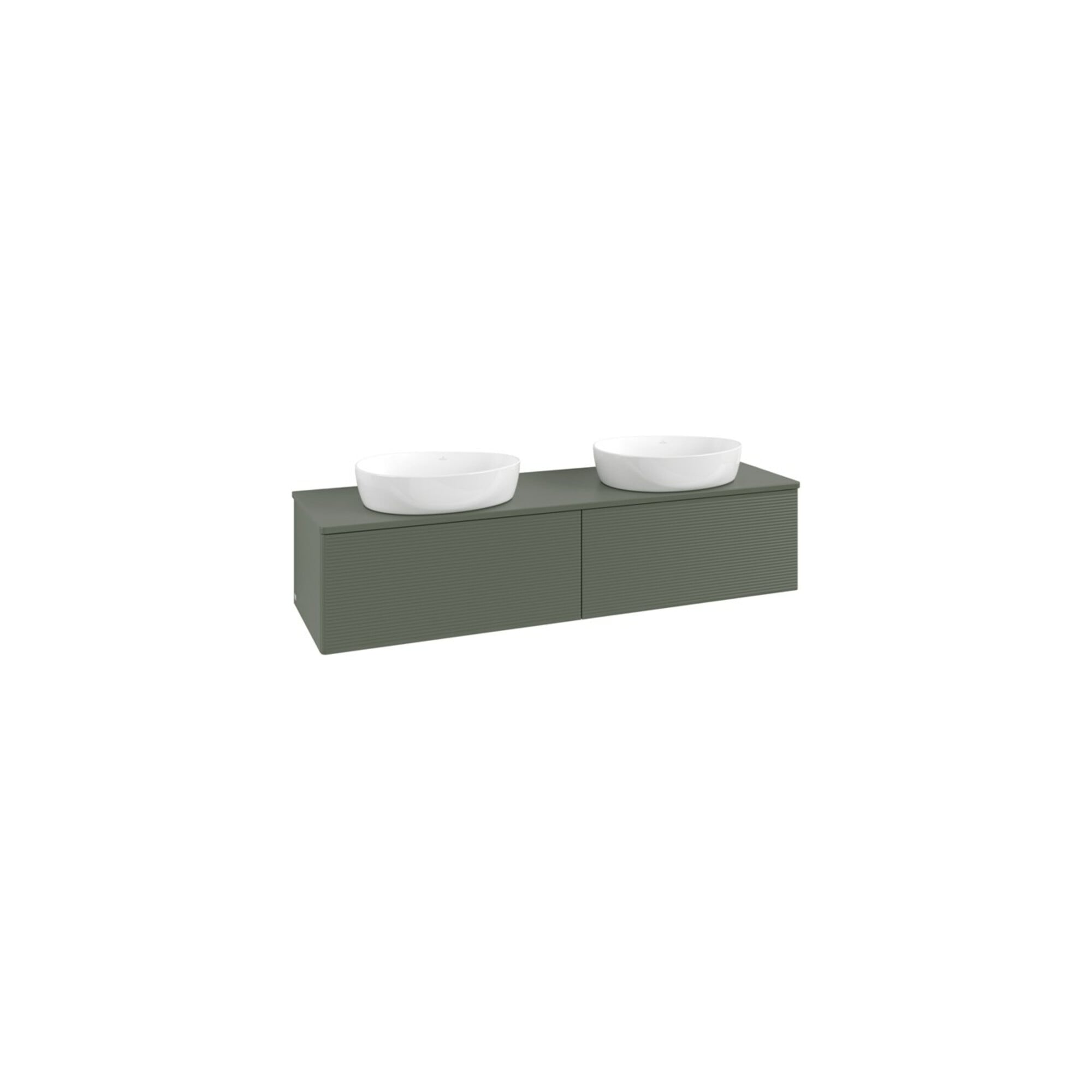 V&B Waschtischunterschrank mit Frontstruktur -Beleuchtung Antao 160x50cm, WBP-farbe Lac, lea gre. m Lac ; Villeroy & Boch