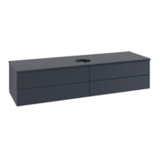 V&B Waschtischunterschrank mit Frontstruktur -Beleuchtung Antao 160x50cm, WBP-farbe Lac, md bl. m Lac