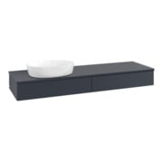 V&B Waschtischunterschrank mit Frontstruktur -Beleuchtung Antao 160x50cm, WBP-farbe Lac, md bl. m Lac-3