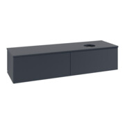 V&B Waschtischunterschrank mit Frontstruktur -Beleuchtung Antao 160x50cm, WBP-farbe Lac, md bl. m Lac