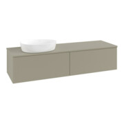 V&B Waschtischunterschrank mit Frontstruktur -Beleuchtung Antao 160x50cm, WBP-farbe Lac, st. Gr m Lac