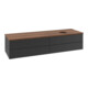 V&B Waschtischunterschrank mit Frontstruktur -Beleuchtung Antao 160x50cm, WBP-farbe w. wal, bla m Lac-3