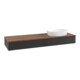 V&B Waschtischunterschrank mit Frontstruktur -Beleuchtung Antao 160x50cm, WBP-farbe w. wal, bla m Lac-3