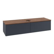 V&B Waschtischunterschrank mit Frontstruktur -Beleuchtung Antao 160x50cm, WBP-farbe w. wal, md bl. m Lac-3