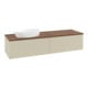 V&B Waschtischunterschrank mit Frontstruktur -Beleuchtung Antao 160x50cm, WBP-farbe w. wal, si Gr m Lac-1