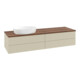 V&B Waschtischunterschrank mit Frontstruktur -Beleuchtung Antao 160x50cm, WBP-farbe w. wal, si Gr m Lac-3