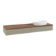 V&B Waschtischunterschrank mit Frontstruktur -Beleuchtung Antao 160x50cm, WBP-farbe w. wal, st. Gr m Lac-1