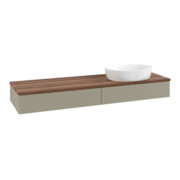 V&B Waschtischunterschrank mit Frontstruktur -Beleuchtung Antao 160x50cm, WBP-farbe w. wal, st. Gr m Lac