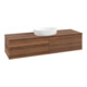 V&B Waschtischunterschrank mit Frontstruktur -Beleuchtung Antao 160x50cm, WBP-farbe w. wal, warm walnut-3