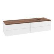 V&B Waschtischunterschrank mit Frontstruktur -Beleuchtung Antao 160x50cm, WBP-farbe w. wal, wh. m Lac-4