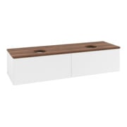 V&B Waschtischunterschrank mit Frontstruktur -Beleuchtung Antao 160x50cm, WBP-farbe w. wal, wh. m Lac-4