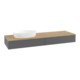 V&B Waschtischunterschrank mit Frontstruktur -Beleuchtung Antao 160x50cm, WBP hon. Oa, Anthrac. m Lac-3