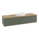 V&B Waschtischunterschrank mit Frontstruktur -Beleuchtung Antao 160x50cm, WBP hon. Oa, lea gre. m Lac-3