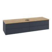 V&B Waschtischunterschrank mit Frontstruktur -Beleuchtung Antao 160x50cm, WBP hon. Oa, md bl. m Lac-3