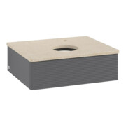 V&B Waschtischunterschrank mit Frontstruktur -Beleuchtung Antao 60x19x50cm, HL, WBP botti., A m Lac
