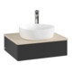 V&B Waschtischunterschrank mit Frontstruktur -Beleuchtung Antao 60x19x50cm, HL, WBP botti., bla m Lac-3