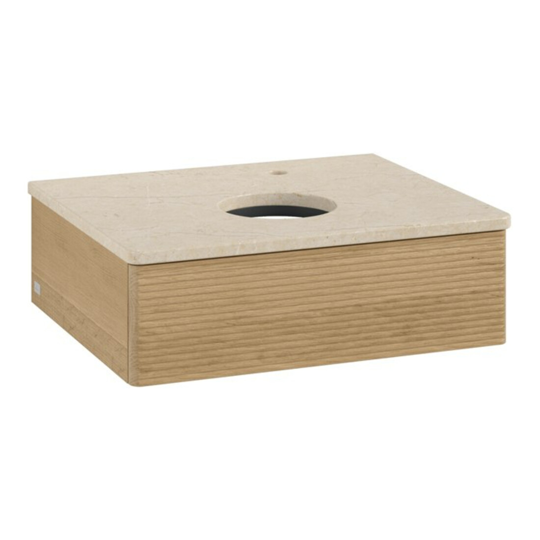 V&B Waschtischunterschrank mit Frontstruktur -Beleuchtung Antao 60x19x50cm, HL, WBP botti., hon. Oa