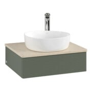 V&B Waschtischunterschrank mit Frontstruktur -Beleuchtung Antao 60x19x50cm, HL, WBP botti., le g. m Lac