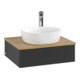 V&B Waschtischunterschrank mit Frontstruktur -Beleuchtung Antao 60x19x50cm, HL, WBP hon. Oa, bla m Lac-4