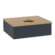 V&B Waschtischunterschrank mit Frontstruktur -Beleuchtung Antao 60x19x50cm, HL, WBP hon. Oa, md b m Lac