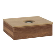 V&B Waschtischunterschrank mit Frontstruktur -Beleuchtung Antao 60x19x50cm, HL, WBP hon. Oa, w. wal