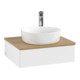 V&B Waschtischunterschrank mit Frontstruktur -Beleuchtung Antao 60x19x50cm, HL, WBP hon. Oa, wh. m Lac-3