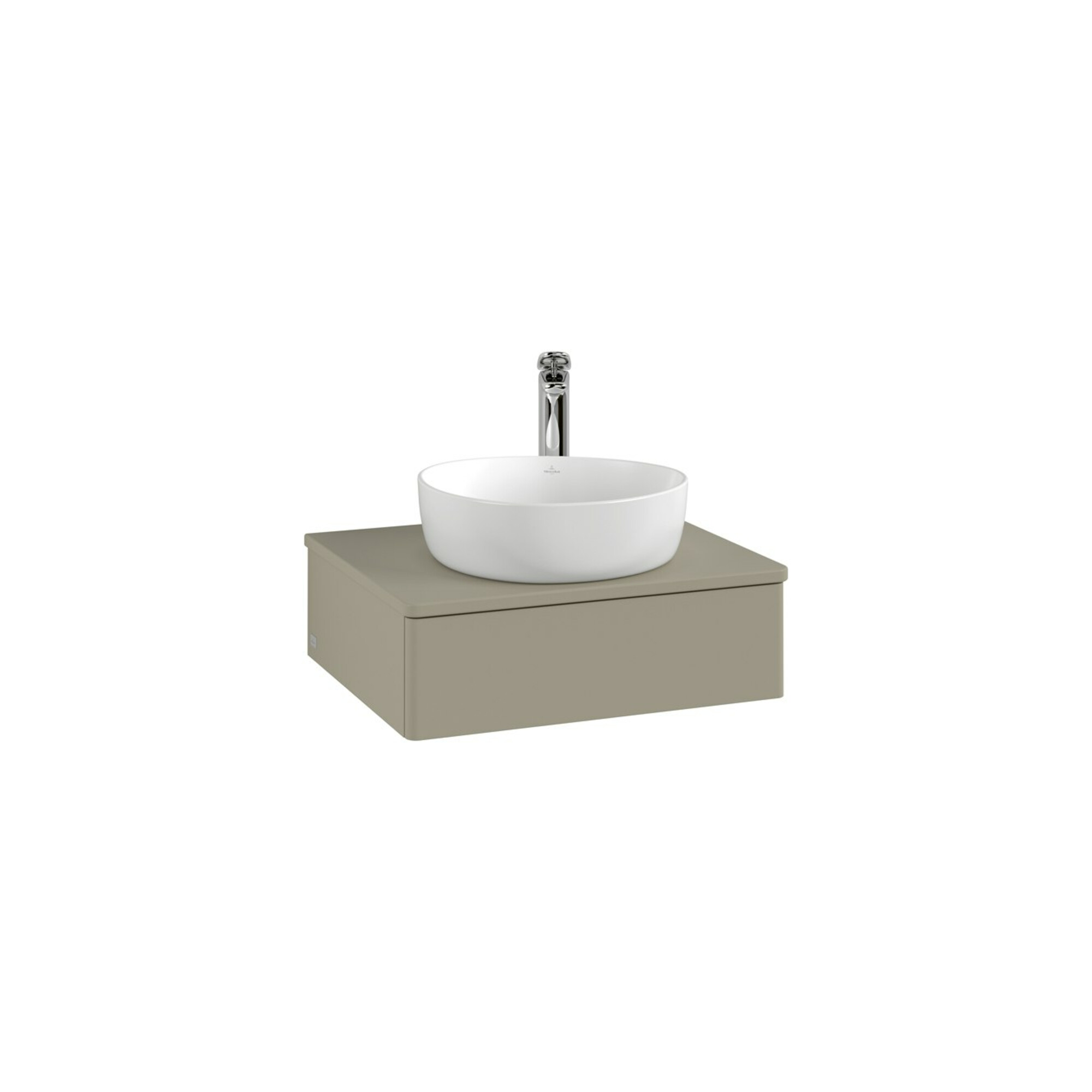 V&B Waschtischunterschrank mit Frontstruktur -Beleuchtung Antao 60x19x50cm, HL, WBP Lac, Anthrac. m Lac ; Villeroy & Boch