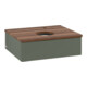 V&B Waschtischunterschrank mit Frontstruktur -Beleuchtung Antao 60x19x50cm, HL, WBP w wa, lea gre. m Lac-1