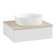 V&B Waschtischunterschrank mit Frontstruktur -Beleuchtung Antao 60x19x50cm, WBP botti., glo wh. Lac-1