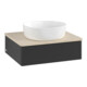 V&B Waschtischunterschrank mit Frontstruktur -Beleuchtung Antao 60x19x50cm, WBP-farbe botti., bla m Lac-1