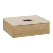 V&B Waschtischunterschrank mit Frontstruktur -Beleuchtung Antao 60x19x50cm, WBP-farbe botti., honey oak