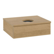 V&B Waschtischunterschrank mit Frontstruktur -Beleuchtung Antao 60x19x50cm, WBP-farbe hon. Oa, honey oak-4