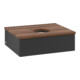V&B Waschtischunterschrank mit Frontstruktur -Beleuchtung Antao 60x19x50cm, WBP-farbe w. wal, bla m Lac-3