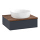 V&B Waschtischunterschrank mit Frontstruktur -Beleuchtung Antao 60x19x50cm, WBP w. wal, md bl. m Lac-1